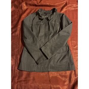 DARJONI Women's Lightweight Utility Jacket Anorak Field Coat Gray Size Small